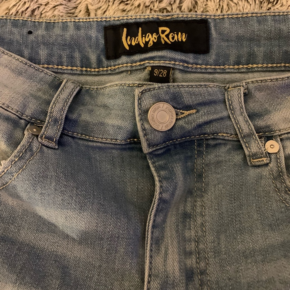 Light Blue Indigo Rein Denim Shorts